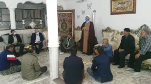 دیدار با خانواده شهدا و بزرگان ایلات و طوایف عشایر گرمساری از درگاه دوربین&nbsp;