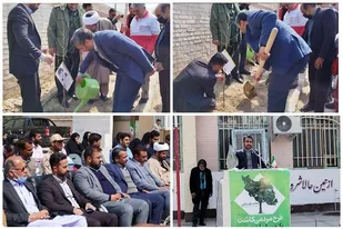 گرامیداشت روز درختکاری در قالب طرح مردمی کاشت یک میلیارد نهال در زهک