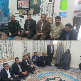 دیدار مسئول سازمان بسیج کارگران و کارخانجات کشور با خانواده شهید طالبی در شهرستان قائمشهر