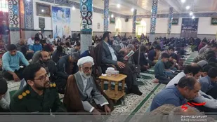 دعای پر فیض ندبه در مسجد ابوالفضل(ع) روستای پهلوانکشی برگزار شد