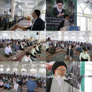 برگزاری اولین نمازجمعه نایین پس از شیوع ویروس کرونا
