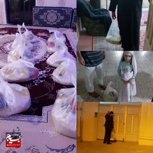 توزیع بسته معیشتی میان نیازمندان