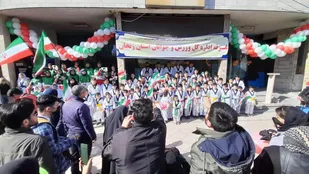 حضور گسترده و پرشور جامعه بزرگ ورزش و جوانان استان زنجان در راهپیمایی یوم الله 22 بهمن