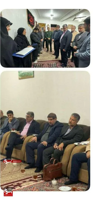 دیدار فرمانده سپاه حفاظت فرودگاه کشور با خانواده پاسدار شهید حاج بهرام رحیمی در شهرستان باغملک