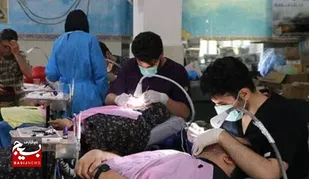 راه اندازی درمانگاه دندان پزشکی توسط جهادگران در مناطق محروم اهواز