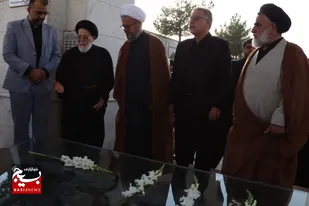 ادای احترام &laquo;سید عیسی&raquo; جبهه مقاومت به شهدای دامغان
