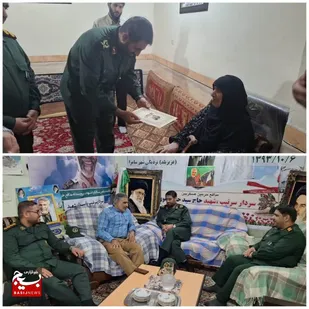 دیدار و تکریم خانواده سردار شهید تقوی فر در شهرستان کارون