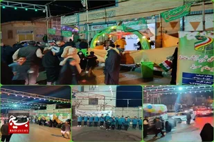 ایستگاه صلواتی همراه با بازارچه اقتصادی در محله اسلامی سرخه برپا شد