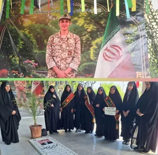 غبارروبی مزار شهید مدافع وطن درهندیجان