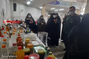 برپایی نمایشگاه اقتصاد مقاومتی جهادگران فاطمی پایگاه ام ابیها همدان