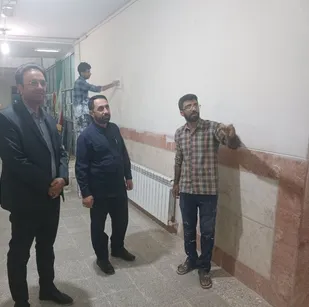جهادگران پای کار زیباسازی فضاهای آموزشی