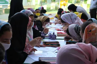 ایستگاه نقاشی در تکاب  برپا شد