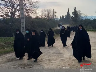 پیاده روی بانوان شاغل در سپاه کربلا به مناسبت هفته زن