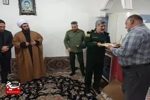 دیدار سردار حسینی با خانواده&zwnj;های معظم شهدا در فامنین