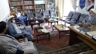 دیدار مسئولین حوزه نمایندگی ولی فقیه سپاه آرادان با امام جمعه این شهرستان