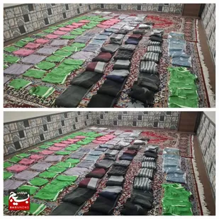 تهیه و توزیع ۱۳۵ دست لباس گرم بین نیازمندان