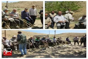 جهادگران بسیجی سرخه مشق همدلی نوشتند