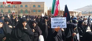بانوان لرستان  در سوگ و در رثای رهبر انقلاب اسلامی راهپیمایی کردند