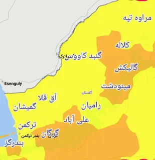 بازگشت رنگ نارنجی به نقشه کرونایی گلستان