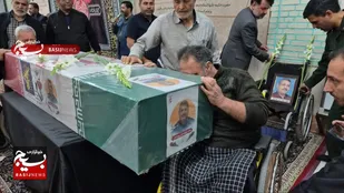 پیکر معلم شهید حسن بهرام&zwnj;فر در مشهد تشییع شد