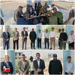 غبارروبی و عطرافشانی گلزار شهدای گمنام شهر جناح