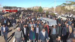 تشییع و خاکسپاری مادر جهادگر شهید محمد رحمانی در روستای دهنودشت بهاباد
