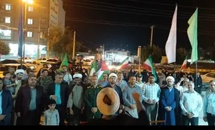 جشن مردم شیعه و اهل سنت شهرستان بندرسیریک بمناسبت تحقق وعده صادق