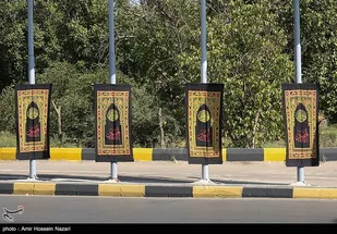 دیوارنگاره "ما ملت امام حسینیم" در شهر اهواز نصب شد