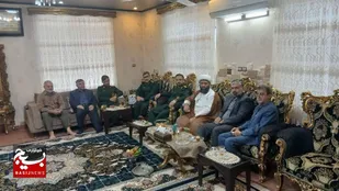 دیدار مسئولان شهرستان سیمرغ با خانواده شهید و جانباز هشت سال دفاع مقدس