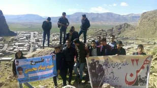 کوهپیمایی بسیجیان در بخش فلارد