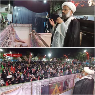 نه فقط ملت ایران و ملت های مسلمان بلکه قلب همه ی آزادی خواهان جهان در خدمت مراسم تشییع قائد شهید امت بود/تشکر از خواهرانی که با پوشیدن چادر در خط مقدم جبهه دفاع از انقلاب و استکبار جهانی هستند/انتقام و قصاص حکم مسلم قرآن است و ترامپ و نتانیاهو هدف انتقام مان هستند