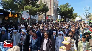 جلوه&zwnj;های نابِ اجتماع استکبارستیزی روز قدس مردم شیعه و اهل سنت تربت&zwnj;جام +تصاویر وفیلم