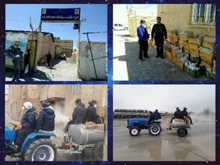 گندزدایی و ضدعفونی معابر و اماکن شهر نقنه