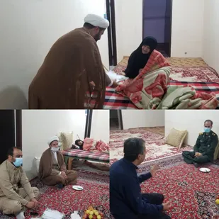 تجلیل از خانواده شهید مداح در کنگان
