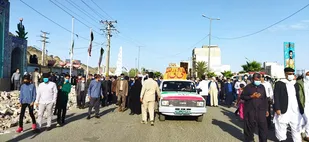 مراسم تشیع شهید مدافع امنیت، شهید محمد علی رخشانی در زاهدان