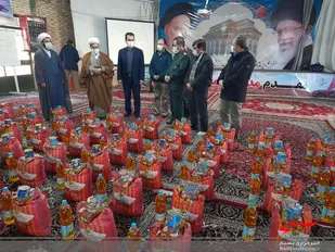 ۳۵۰ بسته غذایی بین بیماران کرونایی مانه و سملقان توزیع شد