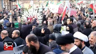راهپیمایی روز همبستگی ملی و تشییع پیکر مطهر شهدای امنیت استان قزوین&nbsp;