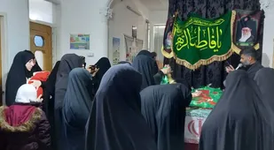 شهید گمنام مهمان حوزه مقاومت بسیج فاطمه الزهرا (س) تفت شد
