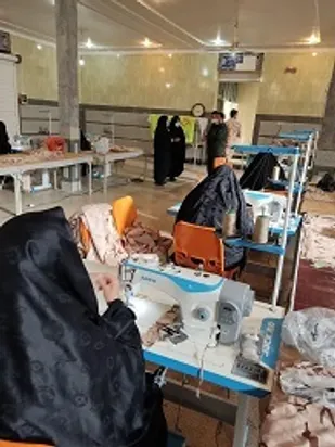افتتاح کارگاه خیاطی پایگاه معراج حوزه نرجس خاتون ناحیه مرکزی یزد