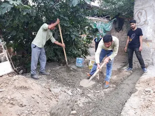 کوی عرفان گرگان و حضور جهادگران بسیجی/جهاد ادامه دارد