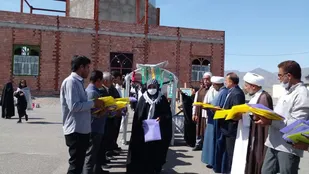اعزام دانش آموزان دختر قلعه گنجی به راهیان نور