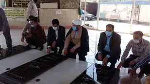 غبار روبی مزار شهدا در هندیجان