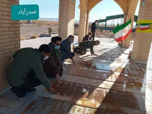 ادای احترام مسئولین بخش ندوشن میبد به مقام شامخ شهدا