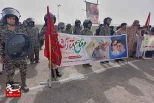 برگزاری صبحگاه مشترک بسیجیان و نیروهای مسلح