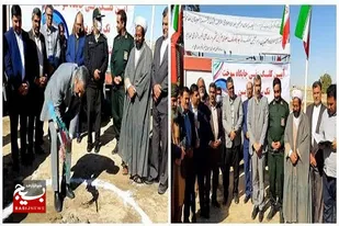 آیین کلنگ زنی احداث اولین جایگاه سوخت در شهر علی اکبر بمناسبت ایام الله دهه فجر