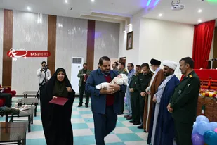 تجلیل از خانواده های پیشگام در ازدواج آسان و فرزند آوری در سپاه فتح
