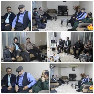 دیدار و تکریم خانواده معزز دو برادر شهید دهقانی توسط ریاست سازمان بسیج هنرمندان استان خوزستان