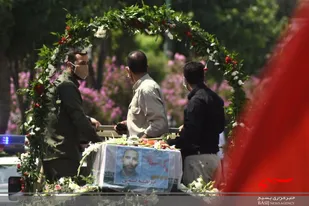وداع با پیکر رزمنده مدافع حرم &laquo;ابراهیم اسمی&raquo; در شهرستان فردیس