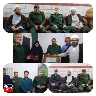 دیدار فرمانده قرارگاه جنوب غرب کشور با خانواده شهید بهداروند در صالح شهر