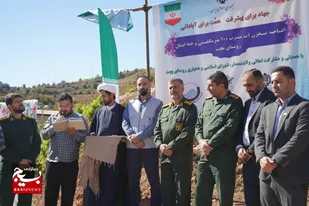 رزمایش دامپزشکی و افتتاح مخزن آب شرب در روستای پچت